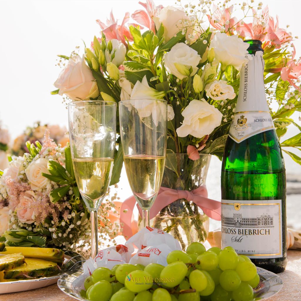 Champagne for the wedding toast